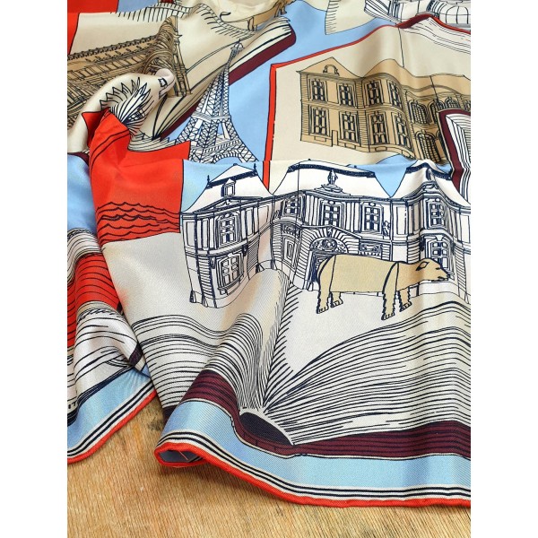 Inoui Editions šilko skara MUSEUM RED